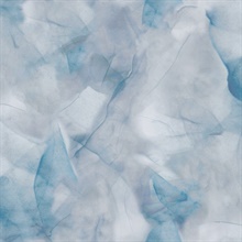 Blue Watercolor Silks Peel and Stick Wallpaper