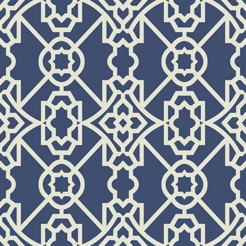 Blue & White Commercial Alex Wallpaper