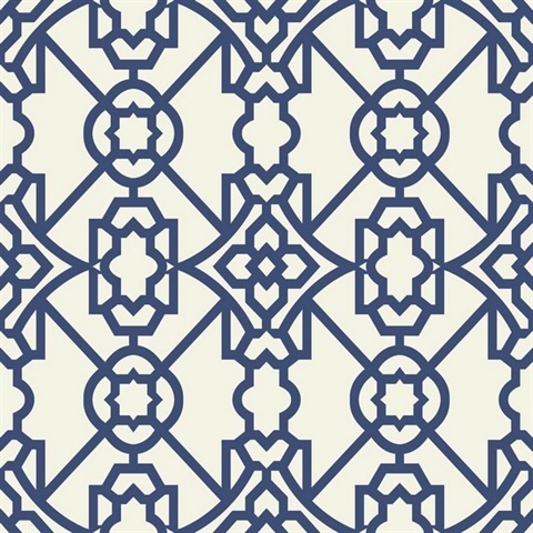 Blue & White Commercial Alex Wallpaper
