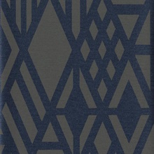 Blue Wrought Iron Geometric Wallpaper
