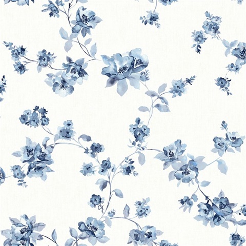 Blueberry Cyrus Blueberry Festive Floral Wallpaper