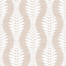 Blush Carina Leaf Ogee Wallpaper