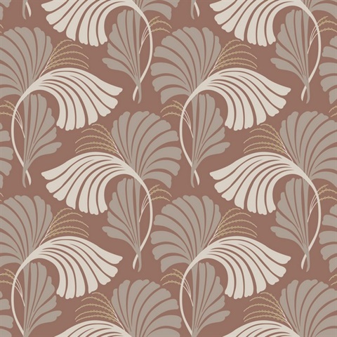 Blush Dancing Leaf Wallpaper
