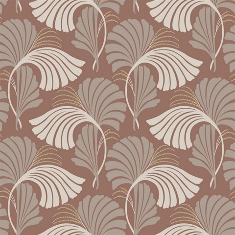 Blush Dancing Leaf Wallpaper