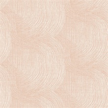 Blush Folly Textured Ink Linework Wallpaper