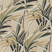 Blush Tropical Paradise Windy Reeds Wallpaper