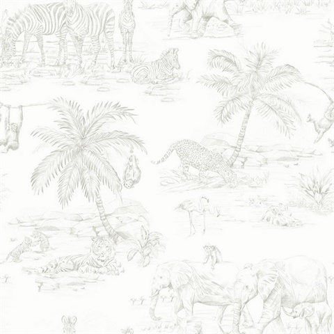 Boheme Platinum Serengeti Animals Wallpaper