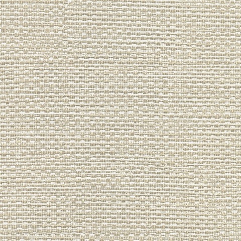 Bohemian Bling Beige Textured Basketweave Wallpaper