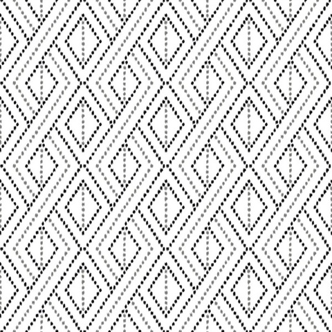 Boho Grid Geometric Alloy Peel and Stick Wallpaper