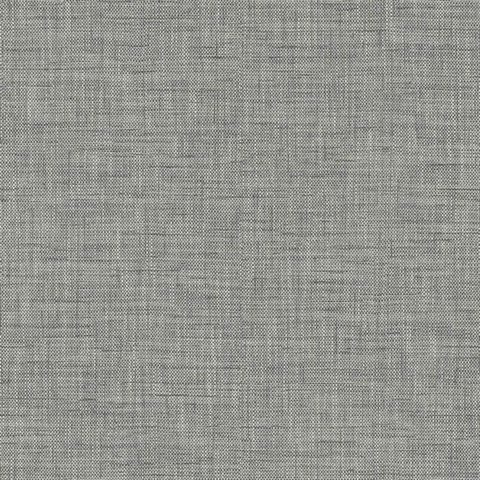 Bolivar Graphite Canvas Weave Wallpaper