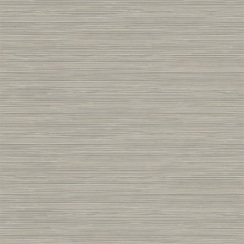 Bondi Grey Grasscloth Textured Wallpaper