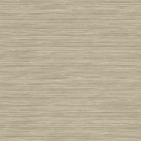Bondi Taupe Grasscloth Textured Wallpaper