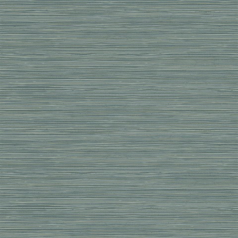 Bondi Teal Grasscloth Textured Wallpaper