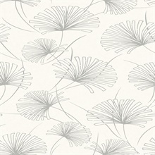 Bone Abstract Floral Dandelions Wallpaper