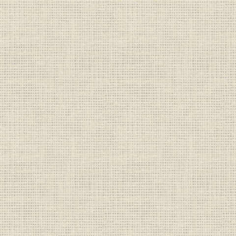 Bone Nimmie Bone Faux Basketweave Wallpaper