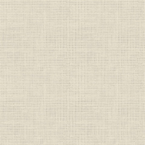 Bone Nimmie Bone Faux Basketweave Wallpaper