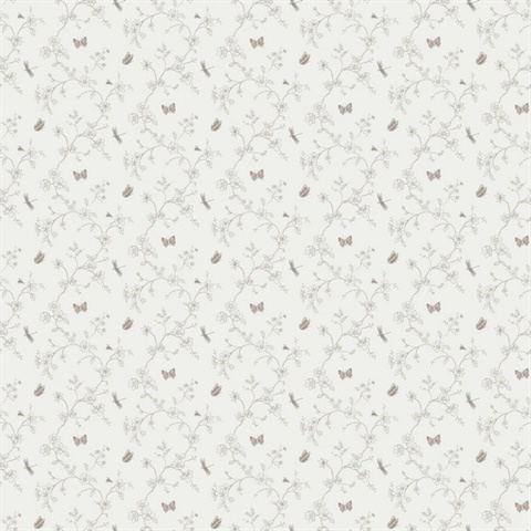 Botanical Trail Beige Wallpaper