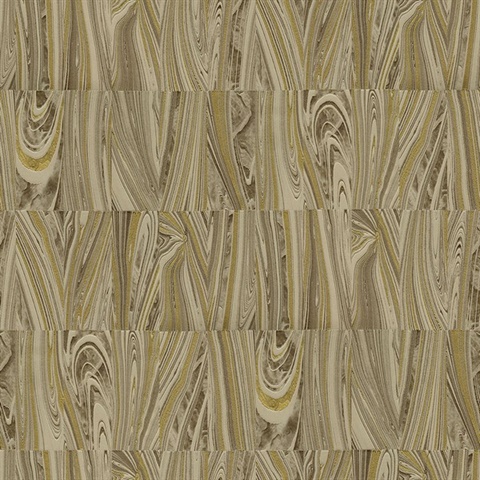 Boulders Brown Glitter Marble Wallpaper