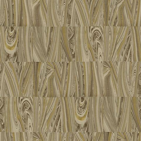 Boulders Brown Glitter Marble Wallpaper