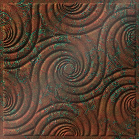 Bouquet Ceiling Panels Copper Patina