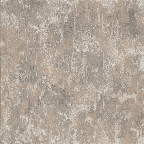 Bovary Taupe Distressed Texture Wallpaper