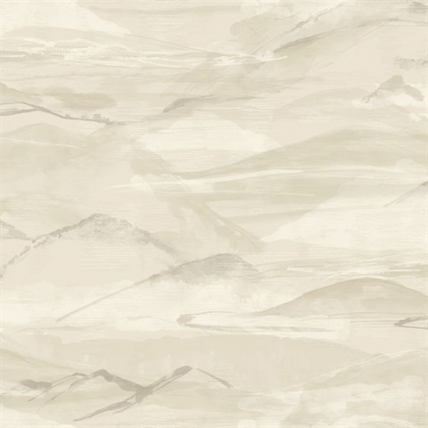 Bozeman Watercolor Mountains Bone Wallpaper