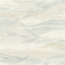 Bozeman Watercolor Mountains Sky Blue Wallpaper