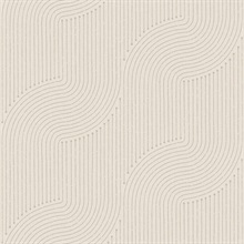 Braddock Bisque Art Deco Geometric Wallpaper