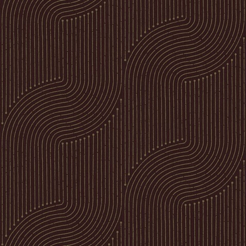 Braddock Wine Art Deco Geometric Wallpaper