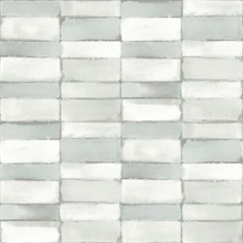 Braden Sage Distressed Tile Wallpaper