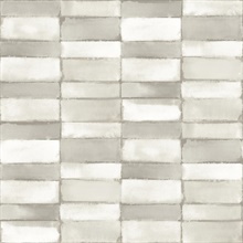 Braden Silver Distressed Tile Wallpaper