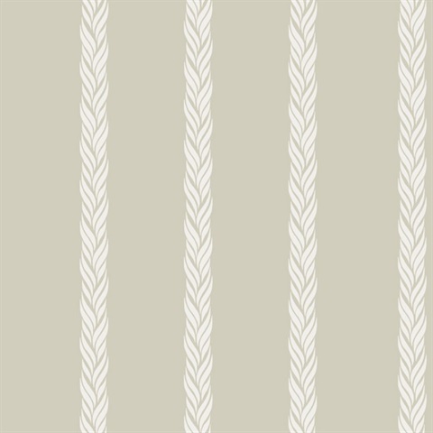 Braided Stripe Beige Wallpaper