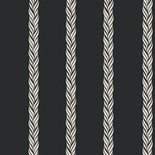 Braided Stripe Black Wallpaper