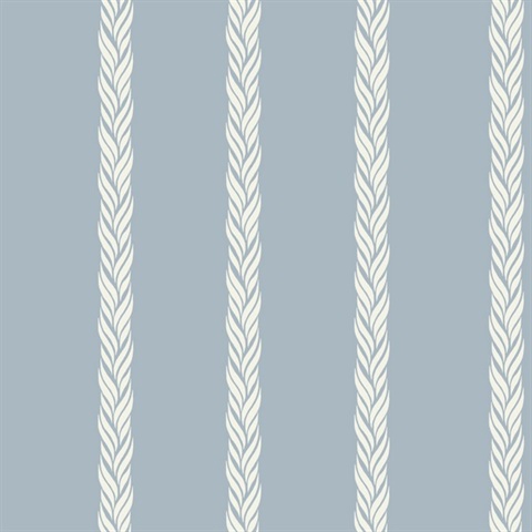 Braided Stripe Sky Blue Wallpaper