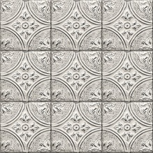 Brasserie Silver Tin Ceiling Tile Wallpaper