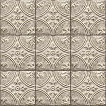 Brasserie White Tin Ceiling Tile Wallpaper