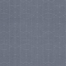 Braxton Blue Geometric 54" Commercial Grade Wallpaper