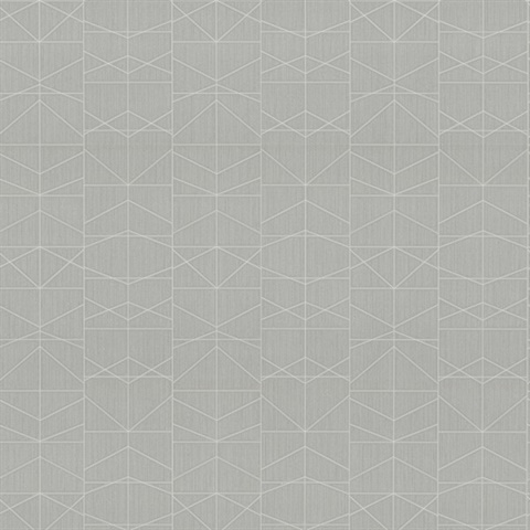 Braxton Grey Geometric 54" Commercial Grade Wallpaper