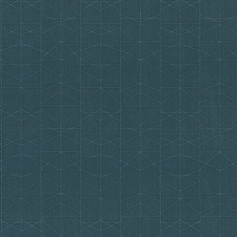 Braxton Teal Geometric 54" Commercial Grade Wallpaper