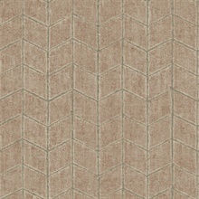 Brick Flatiron Geometric Textured Faux Stone Tile Wallpaper