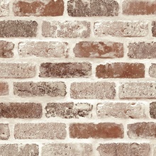 Brick Washed Brick Adobe Peel and Stick Wallpaper