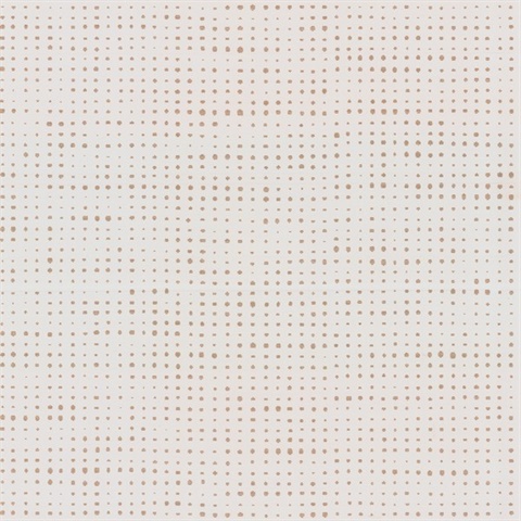 Brielle Brass Polka Dot Wallpaper