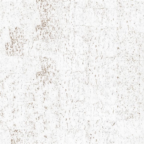 Bright White & Gold Cork Wallpaper