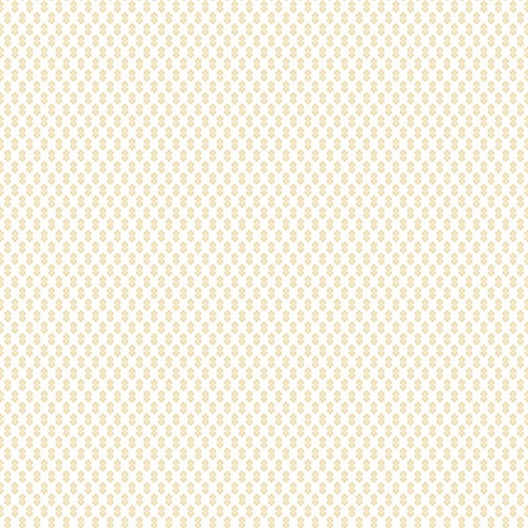 Brioni Butter French Floral Stamp Wallpaper