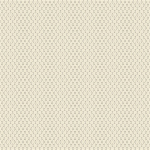 Brioni Cream French Floral Stamp Wallpaper