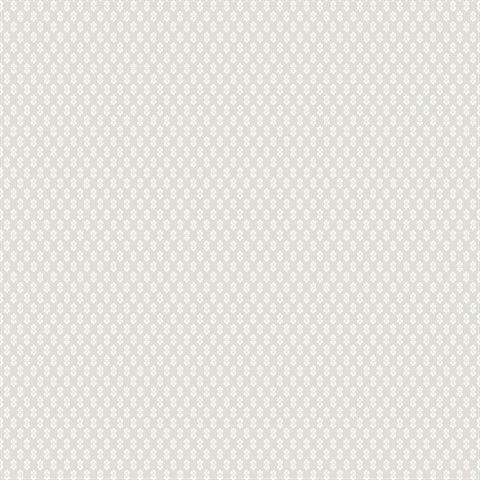 Brioni Grey French Floral Stamp Wallpaper