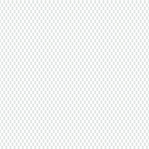 Brioni Light Blue French Floral Stamp Wallpaper