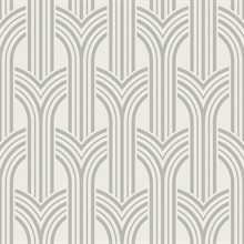 Broadway Arches Chrome 1920s Art Deco Wallpaper