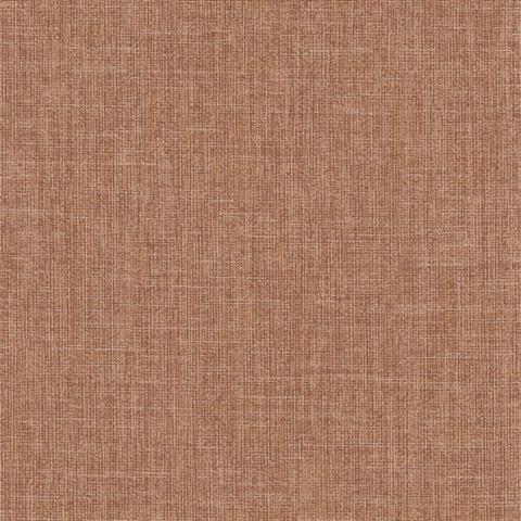 Broadwick Rust Faux Linen Wallpaper