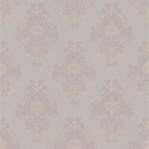 Bromley Mauve Satin Damask